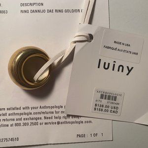 Chunky Gold Anthropologie Ring